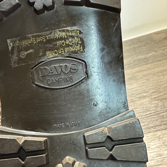 Davos camping Men's Brown Boots size 44 made in Italy (s121) - Picture 11 of 11